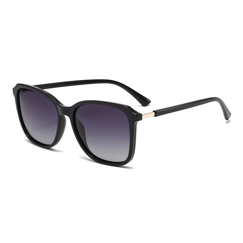 3457 Bisagra de metal de marco cuadrado TAC Polarizado Lente Estilo casual Gafas de sol unisex