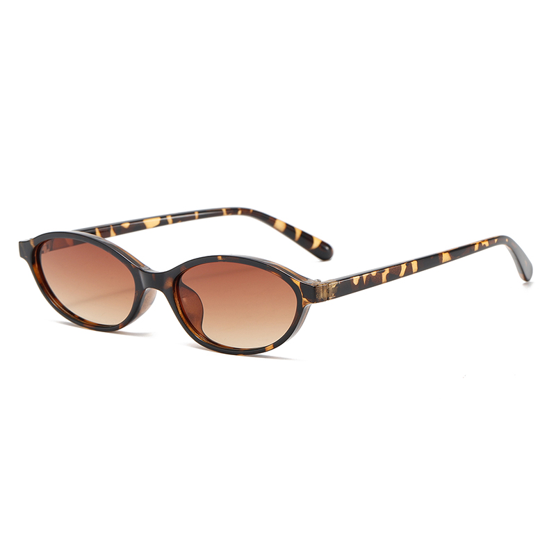 3571 MARCO DE Forma ovalada de tamaño pequeño Templos curvos curvado Gafas de sol de mujeres