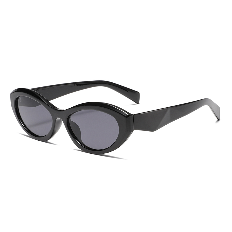 3426 Inyectado Marco de forma de oval o oval de forma de puente bajo gafas de sol para mujeres