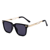3444 Inyectado marco de forma de sqaure stework templos de metal de metal gafas de sol
