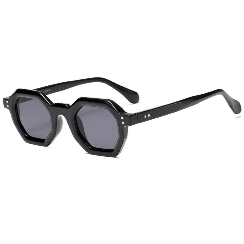 3467 Forma hexagonal geométrica Marco grueso UV400 Categoría 3 en tendencia Gafas de sol unisex