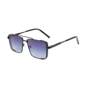 2282 Marco de metal de forma cuadrada gental con gafas de sol unisex únicas del lado doble cubierto