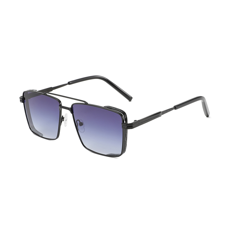 2282 Marco de metal de forma cuadrada gental con gafas de sol unisex únicas del lado doble cubierto