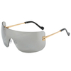 86505 Biggie Rimless Finish Temperes de acabado dorado Mask de almohadilla de nariz de goma flexible Gafas de sol