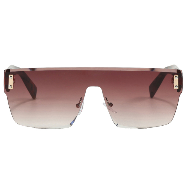 86499 Cobertura completa Marco sin borde Nariz de goma flexible Gafas de sol unisex