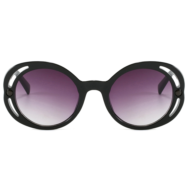 86503 marco de forma de mariposa ovalada con diseño de mujeres multicolores de diseño hueco gafas de sol