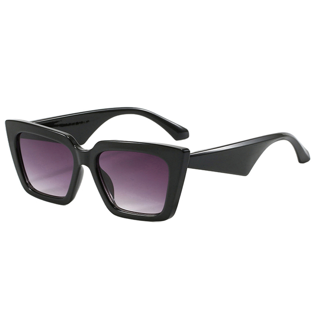 86510 Marco en forma de Cateye con brazos trapeciformes PC inyección de gafas de sol para mujeres