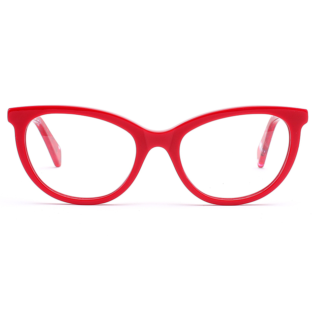 3023 Productos listos de marcos ópticos de mujeres de acetato de bisagra de primavera