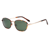 2312 Marco de alambre de metal ovalado arqueado Tac lente polarizada ultraligera gafas de sol unisex