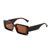 3493 marco frontal rectangular de gran tamaño presentado Bond Templos anchos Gafas de sol unisex