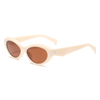 3426 Inyectado Marco de forma de oval o oval de forma de puente bajo gafas de sol para mujeres