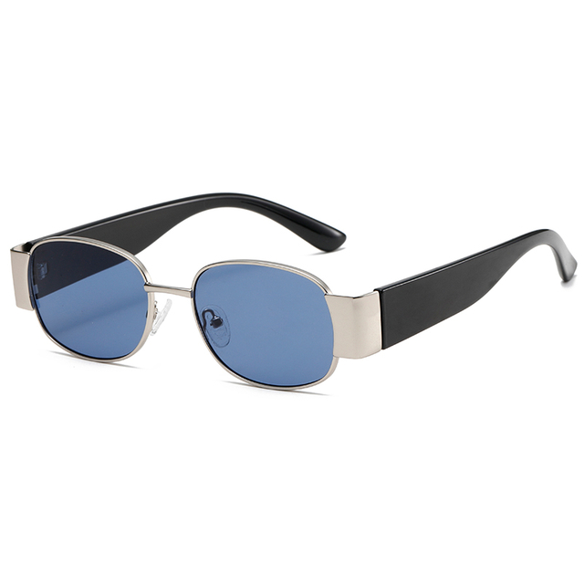 2285 El marco delantero de metal redondo cuenta con templos de plástico anchos gafas de sol clásicas unisex