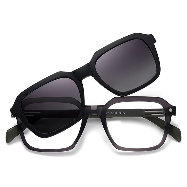 33106 Clip magnético de marco geométrico al por mayor en gafas de sol