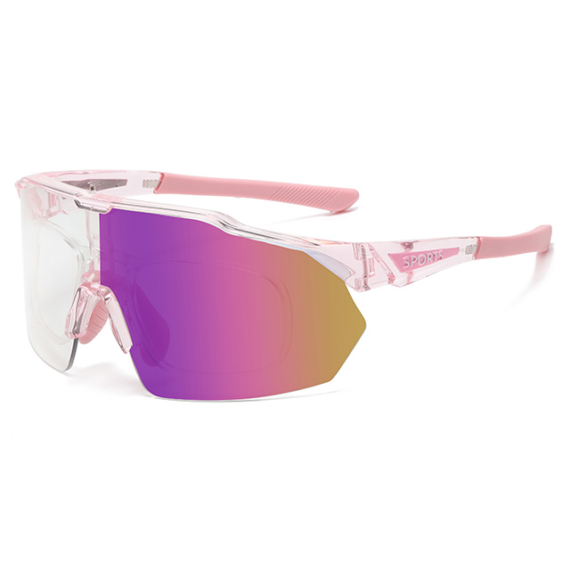 89583 TR90 Prescripción Photocromic Sports Shield Gafas de sol