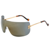 86505 Biggie Rimless Finish Temperes de acabado dorado Mask de almohadilla de nariz de goma flexible Gafas de sol