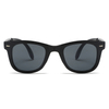 88166 Estilo clásico de estilo Wayfarer Black con lente mono gris promover ventas gafas de sol plegables portátiles