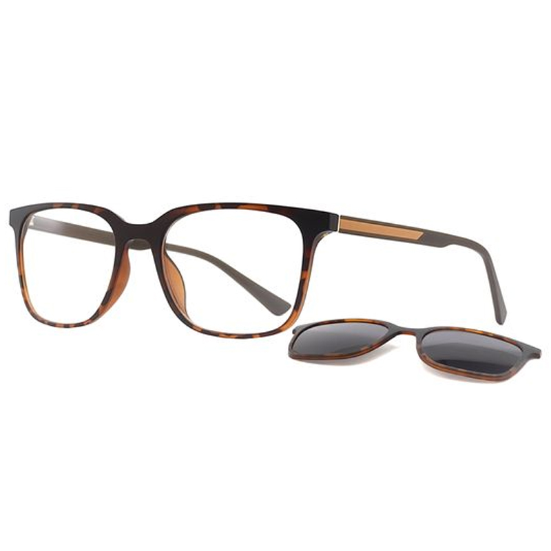 951118 Biggie Rectangular Full Frame con grueso clip de bicolor de cejas en gafas de sol