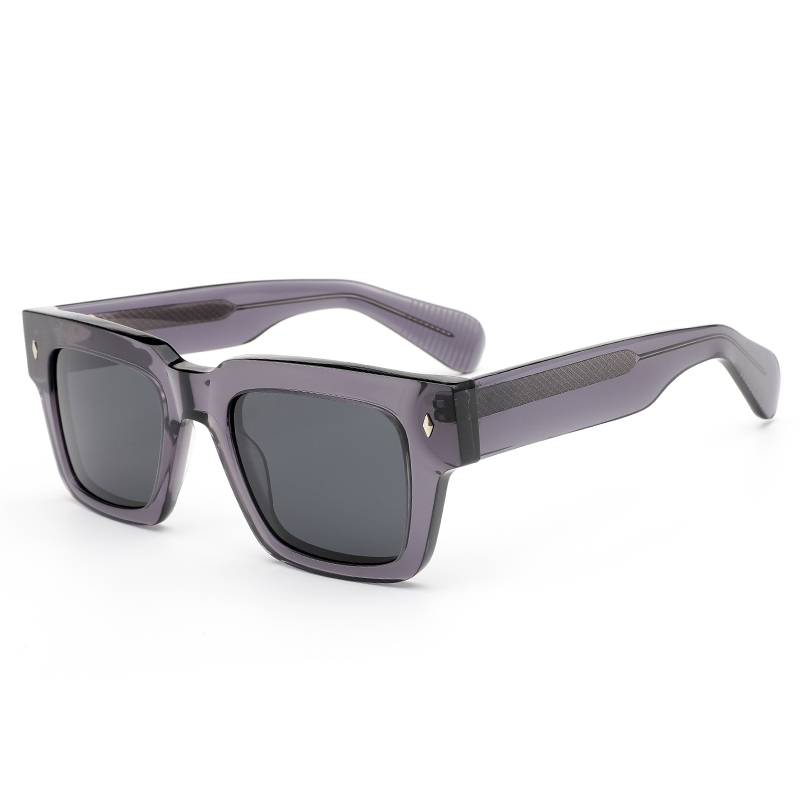 8015 en stock bisagras dobles Tac lente polarizado Acetato Men Gafas de sol