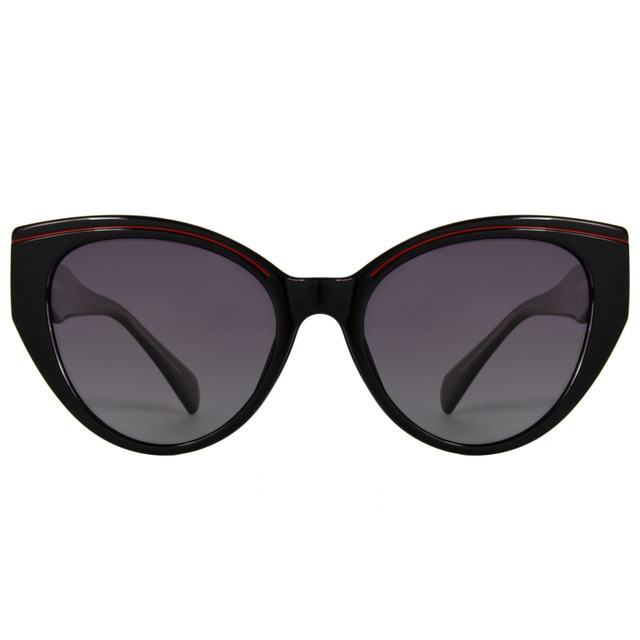 7017 Forma ovalada clásica de 1,1 mm Gafas de sol de plástico de lente polarizada de buena calidad