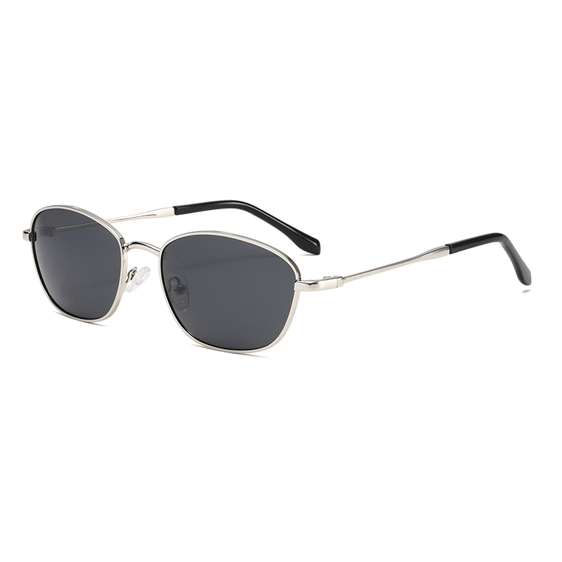 2312 Marco de alambre de metal ovalado arqueado Tac lente polarizada ultraligera gafas de sol unisex