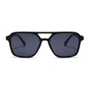 3427 MARCO DE Forma cuadrada al por mayor Puente de doble nariz UV400 Gafas de sol unisex