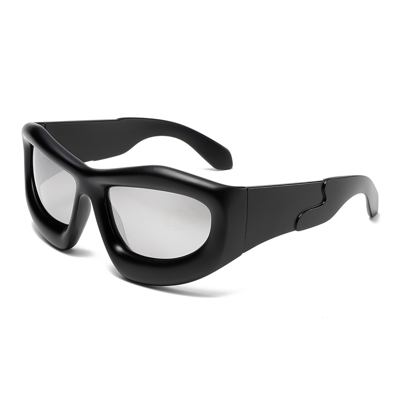 3456 Biggie marco ovalado líneas irregulares lentes polarizadas gafas de sol envueltas