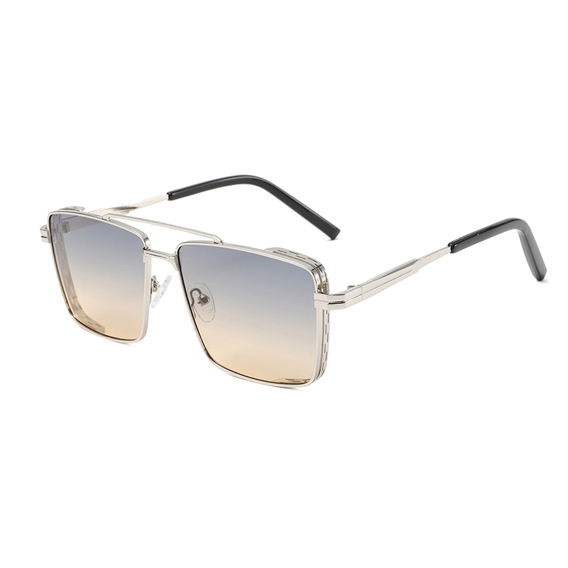 2282 Marco de metal de forma cuadrada gental con gafas de sol unisex únicas del lado doble cubierto