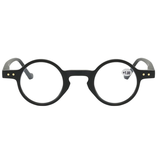 3140 RETRO MARCO DE Forma redonda pequeña lector de plástico ligero unisex