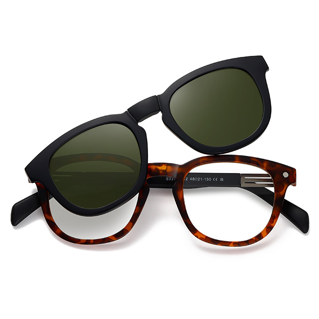 33101 TR90 Material Clip magnético plegable en gafas de sol 