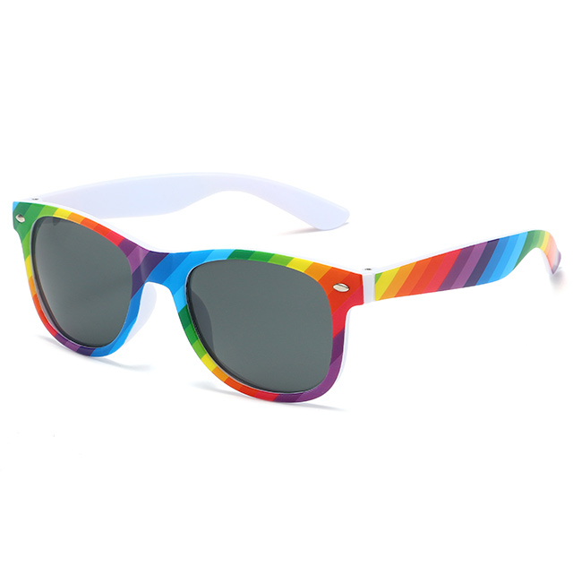 8816316 Impresión de patrones de arcoiris Gafas de sol promocionales de marca