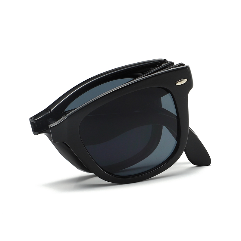 88166 Estilo clásico de estilo Wayfarer Black con lente mono gris promover ventas gafas de sol plegables portátiles