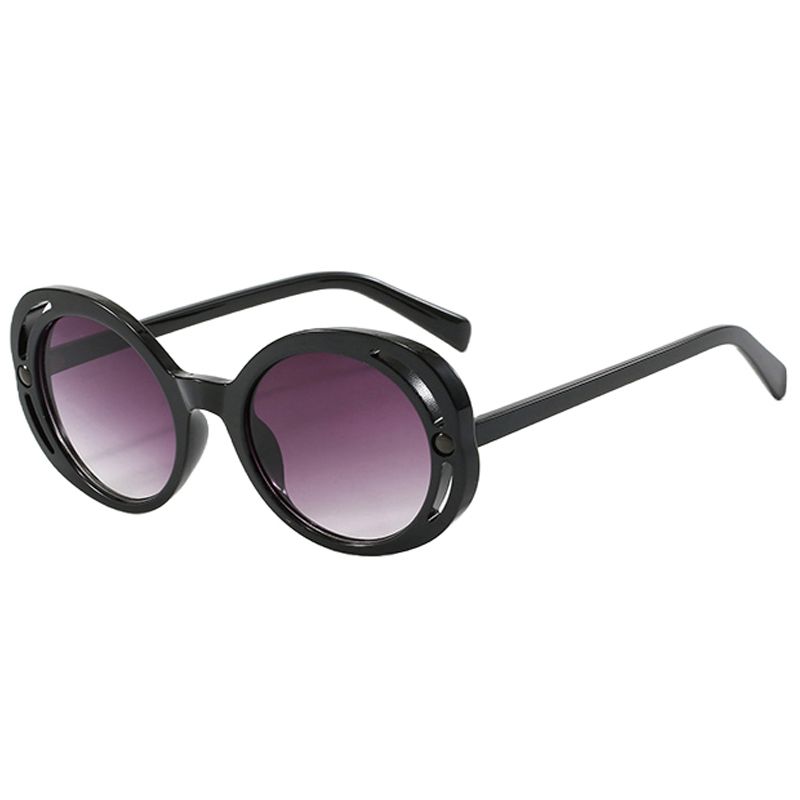 86503 marco de forma de mariposa ovalada con diseño de mujeres multicolores de diseño hueco gafas de sol