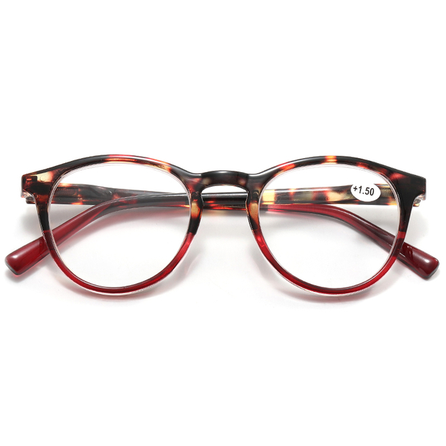 3039 Gasos de lectura de plástico para el marco de forma redonda retro