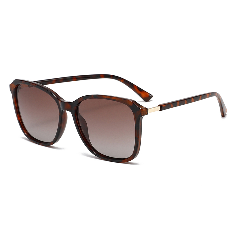 3457 Bisagra de metal de marco cuadrado TAC Polarizado Lente Estilo casual Gafas de sol unisex