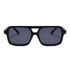 3485 de gran tamaño plano plano de marco frontal estilo piloto doble puente doble gafas de sol unisex