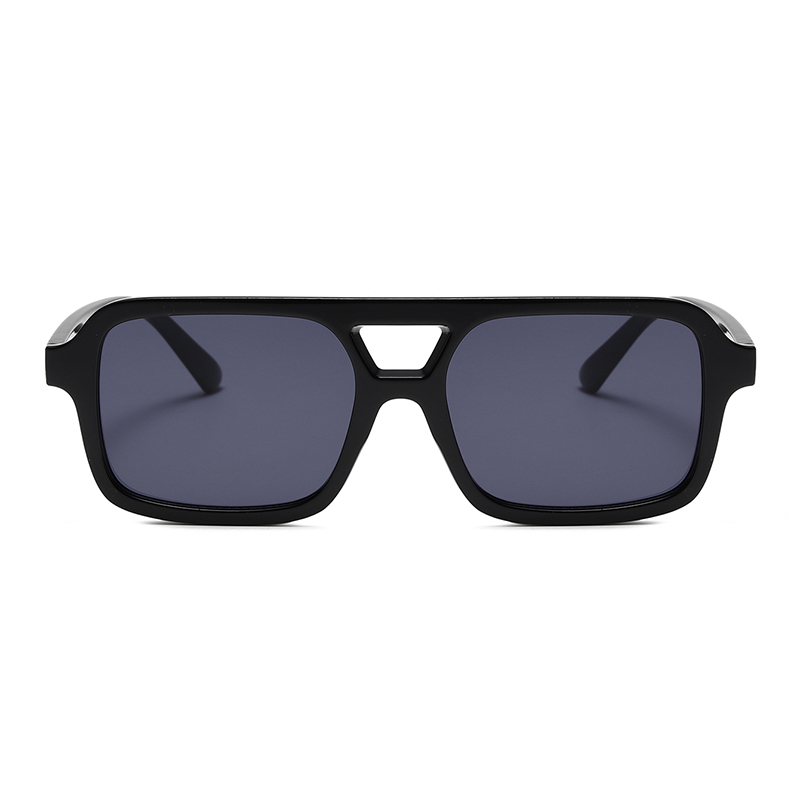 3485 de gran tamaño plano plano de marco frontal estilo piloto doble puente doble gafas de sol unisex