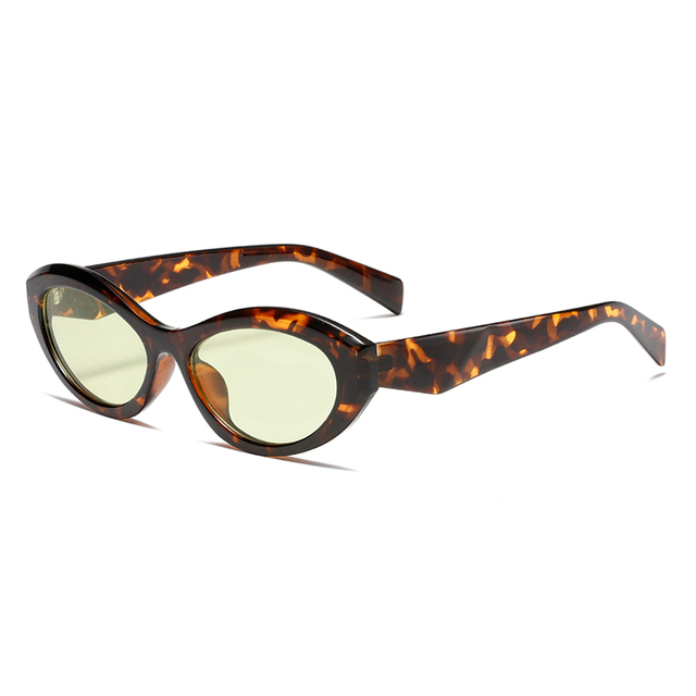 3426 Inyectado Marco de forma de oval o oval de forma de puente bajo gafas de sol para mujeres