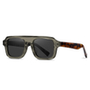 32101 Puente grueso horizontal Gafas de sol de acetato unisex de alta calidad
