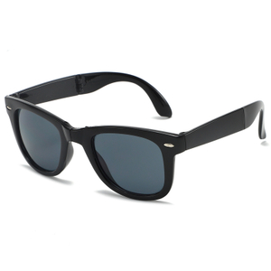 88166 Estilo clásico de estilo Wayfarer Black con lente mono gris promover ventas gafas de sol plegables portátiles