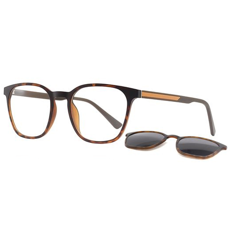 951120 Marco recortado con forma ovalada con Tac Polarizado Bicolor Clip en anteojos