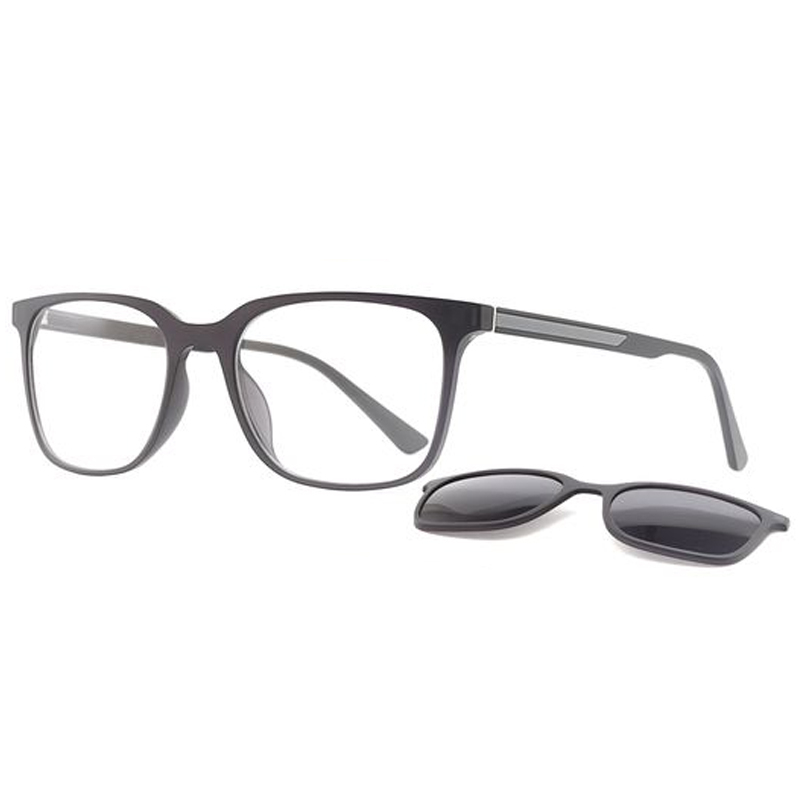 951118 Biggie Rectangular Full Frame con grueso clip de bicolor de cejas en gafas de sol
