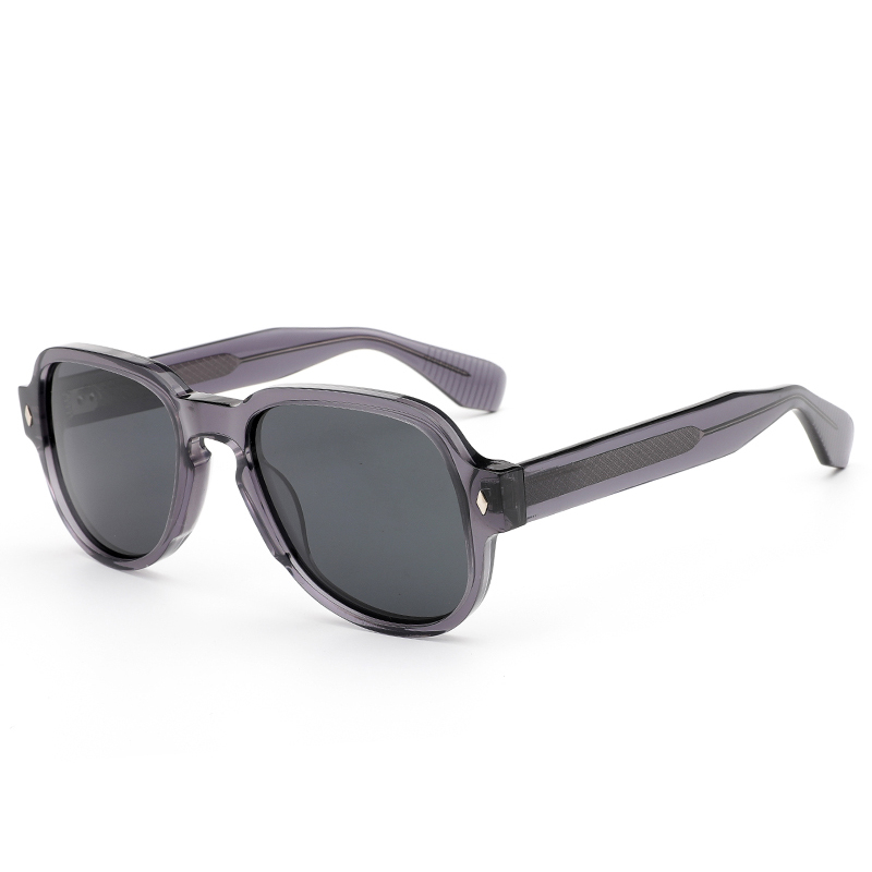 8014 en stock Bisagras dobles Tac lente polarizada Acetato Men Gafas de sol