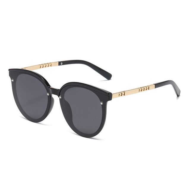 Stock TR90+Gafas de sol de mujeres polarizadas de metal #81796