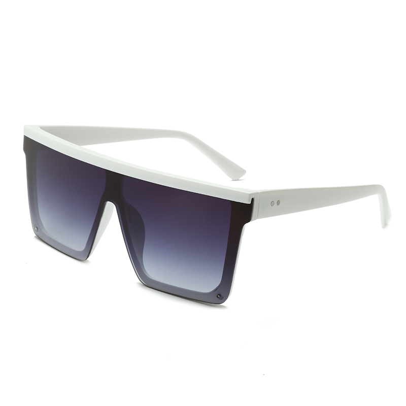Productos listos Diseño delantero de gran tamaño Técnico Unisex Fashion Mirror de plástico lentes polarizadas Gafas de sol #82702