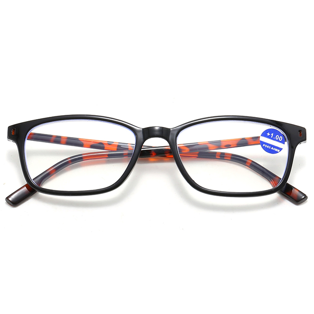 3065 MARCO DE Forma rectángulo esbelta de construcción de plástico liviano Gafas de lectura