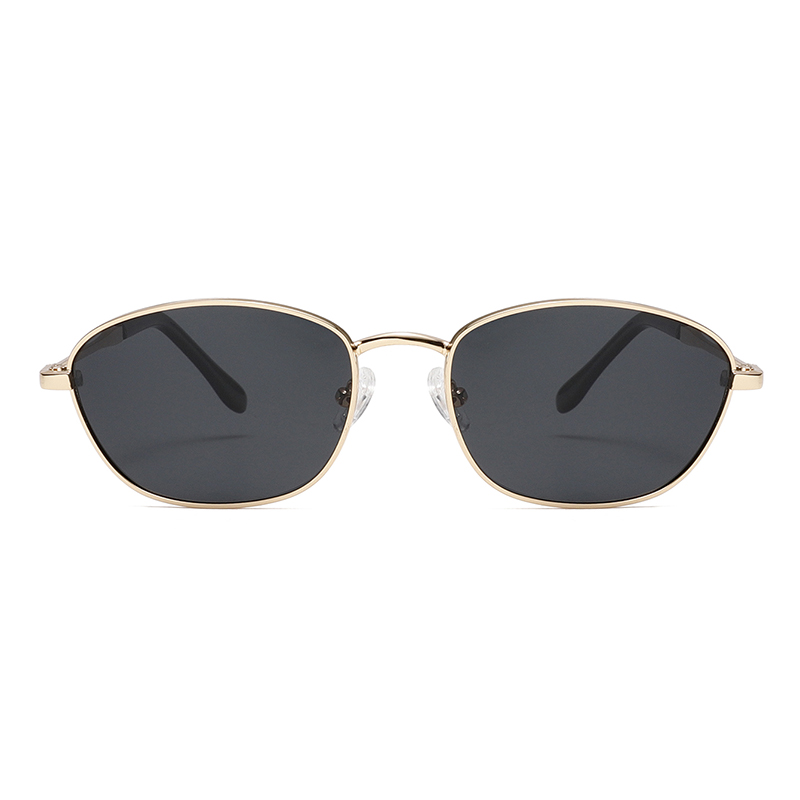 2312 Marco de alambre de metal ovalado arqueado Tac lente polarizada ultraligera gafas de sol unisex