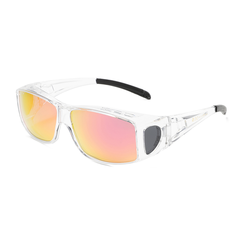 3491 marco de diseño ovalado de gran tamaño UV400 TAC Lente polarizada Gafas de sol cubierto