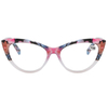 3145 marco de forma de cateye elegante con hermoso patrón floral estampado para mujeres lector