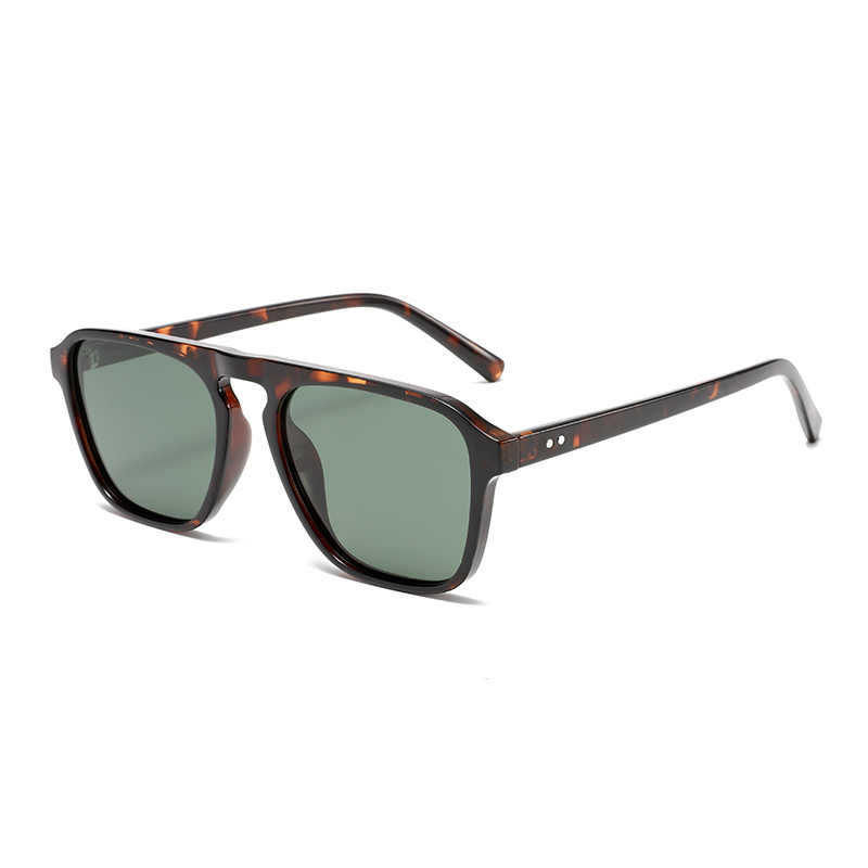 3475 marco de forma cuadrada con puente de la nariz plana de estilo minimalista de gafas de sol unisex
