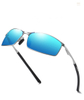 Classic rectangle Shape Men conduciendo metal + gafas de sol polarizadas de goma #81697